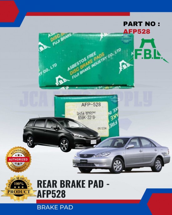 Toyota Camry ACV30 - Wish Rear Brake Pads - FUJI - AFP528 Brake System image