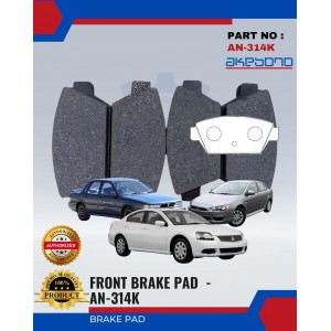 Front Brake Pad-Mitsubishi VR4-Lancer-Galant-AKEBONO-AN-314K