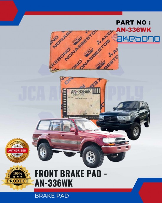 Toyota Land Cruiser HDJ81 - HZJ81 - FJ80 Front Brake Pads - AKEBONO - AN-336WK Brake System image