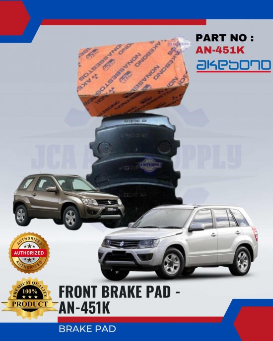 Suzuki Vitara V6 Front Brake Pads - AKEBONO - AN-451K Brake System image