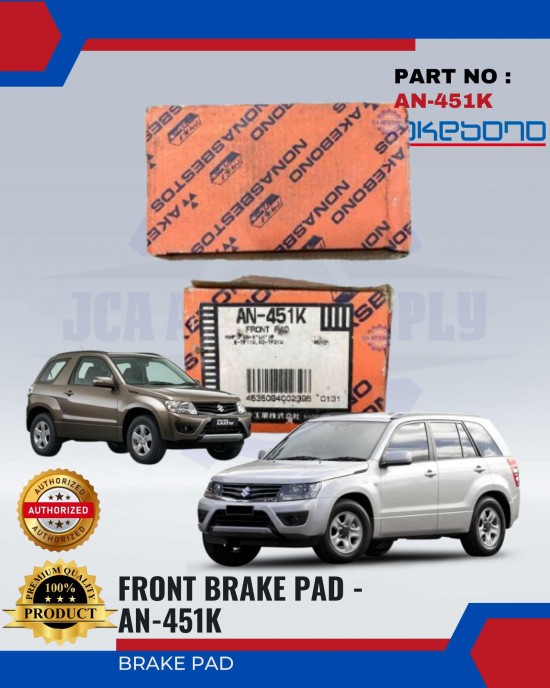 Suzuki Vitara V6 Front Brake Pads - AKEBONO - AN-451K Brake System image