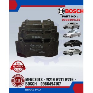 Front Brake Pad-Mercedes-W219-W211-W216-BOSCH-0986494167