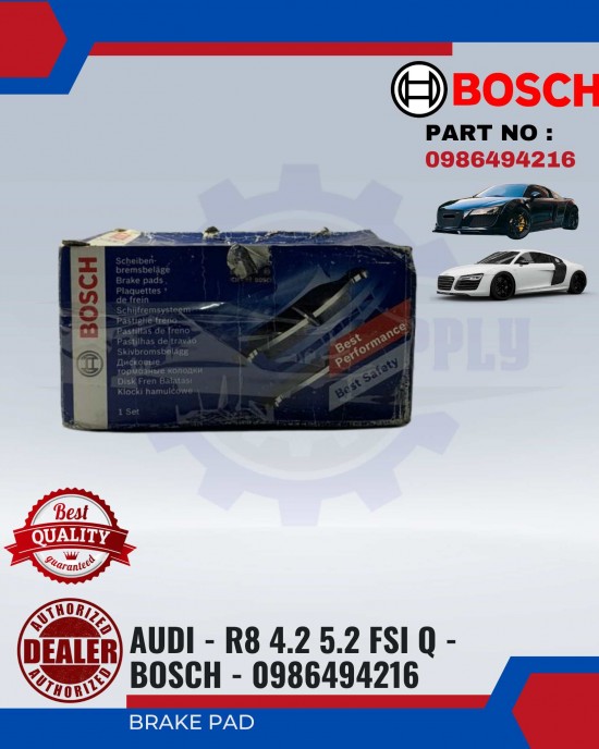 Showing image for Front Brake Pad-AUDI-R8 4.2 5.2-FSI Q-BOSCH-0986494216 Front Brake Pad-AUDI-R8 4.2 5.2-FSI Q-BOSCH-0986494216 image