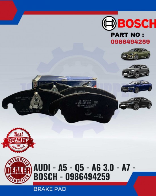 BRAKE PAD - AUDI - A5 - Q5 - A6 3.0 - A7 - BOSCH - 0986494259 image