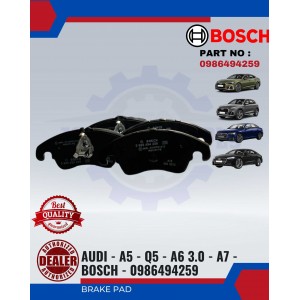 Front Brake Pad-AUDI-A5-Q5-A6 3.0-A7-BOSCH-0986494259