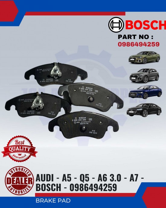 BRAKE PAD - AUDI - A5 - Q5 - A6 3.0 - A7 - BOSCH - 0986494259 image