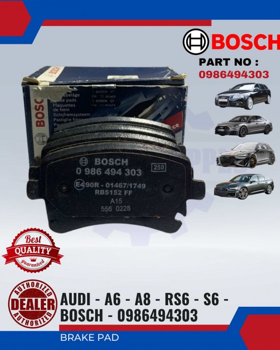 BRAKE PAD - AUDI - A6 - A8 - RS6 - S6 - BOSCH - 0986494303 image