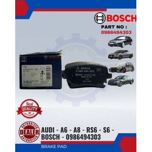 Rear Brake Pad-Audi-A6-A8-RS6-S6-BOSCH-0986494303