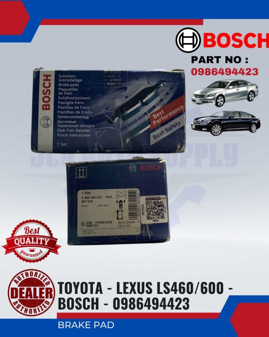 BRAKE PAD - TOYOTA - LEXUS LS460/600 - BOSCH - 0986494423 image