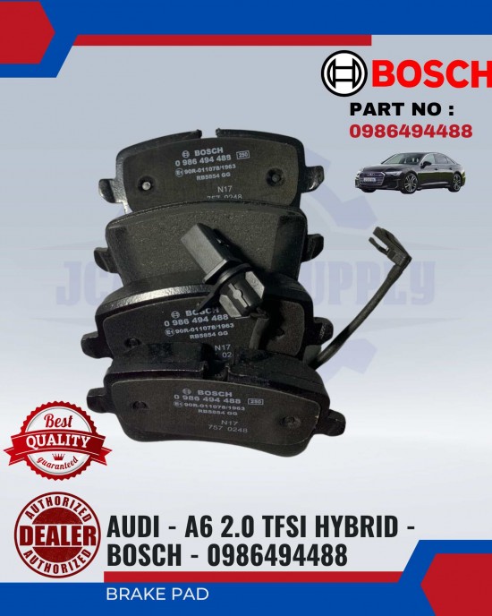  Rear Disc Brake Pad-Audi A6 2.0cc-Bosch-0986494488 image