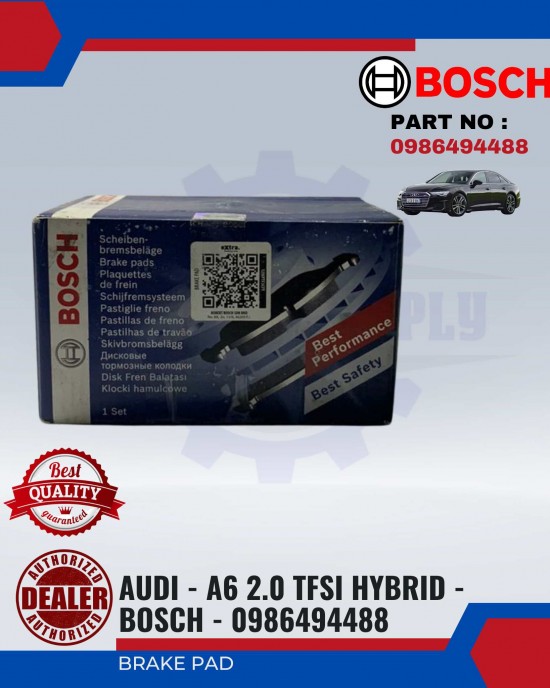  Rear Disc Brake Pad-Audi A6 2.0cc-Bosch-0986494488 image