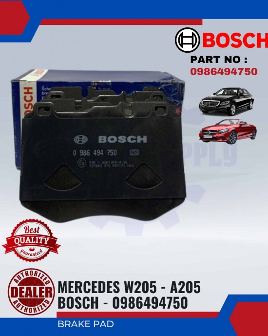 Front Disc Brake Pad (4pcs)-Mercedes W205-A205-BOSCH-0986494750 Brake System image