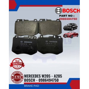 Front Disc Brake Pad (4pcs)-Mercedes W205-A205-BOSCH-0986494750