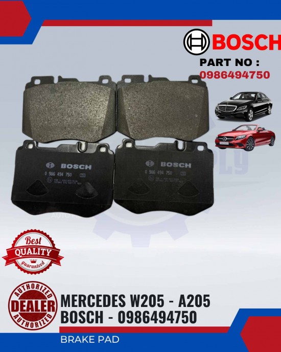 Front Disc Brake Pad (4pcs)-Mercedes W205-A205-BOSCH-0986494750 Brake System image