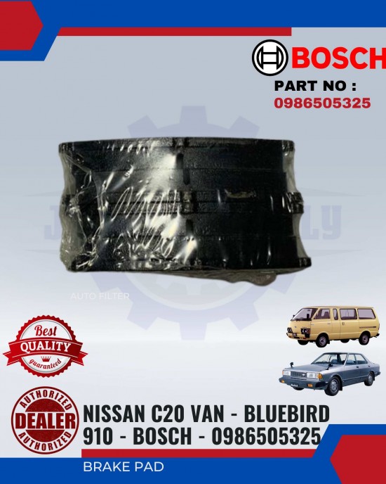 BRAKE PAD - NISSAN C20 VAN - BLUEBIRD - 910 - BOSCH - 0986505325 image