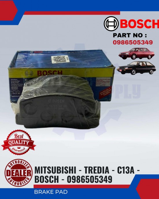 FRONT BRAKE PAD -MITSUBISHI - TREDIA - C13A - BOSCH - 0986505349 Brake System image