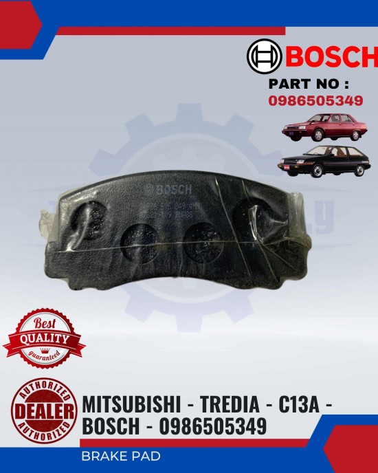 FRONT BRAKE PAD -MITSUBISHI - TREDIA - C13A - BOSCH - 0986505349 Brake System image