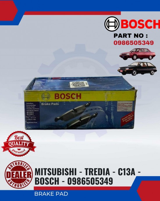 FRONT BRAKE PAD -MITSUBISHI - TREDIA - C13A - BOSCH - 0986505349 Brake System image