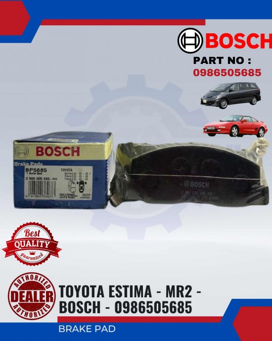 BRAKE PAD - TOYOTA ESTIMA - MR2 - BOSCH - 0986505685 image