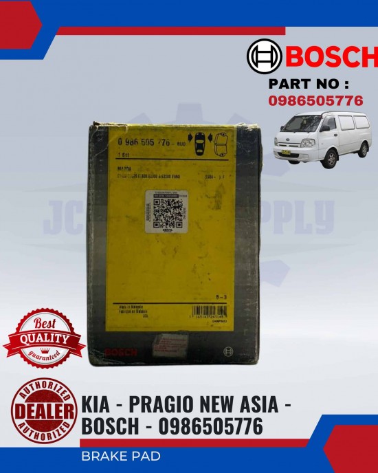 Front Disc Brake Pad (4pcs)-Kia-Pragio New Asia-BOSCH-0986505776 Brake System image