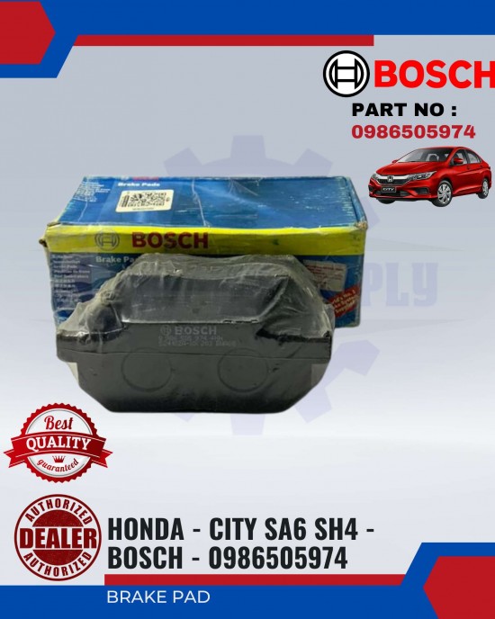 Front Brake Pad-Honda City SA6 SH4-BOSCH-0986505974 Brake System image