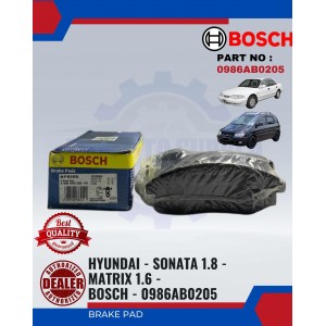 Front Brake Pad-Hyundai-Sonata 1.8-Matrix 1.6-BOSCH-0986AB0205