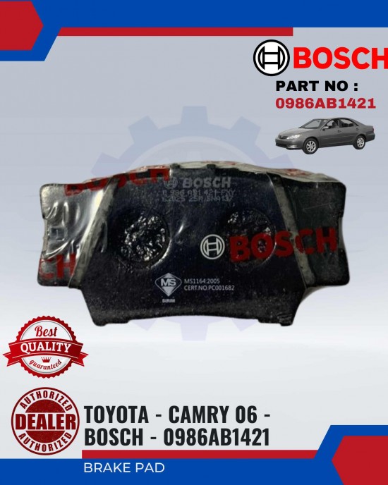 REAR BRAKE PAD - TOYOTA - CAMRY 06 - BOSCH - 0986AB1421 image