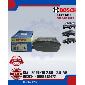 Front Brake Pad-Kia Sorento 2.5D-3.5-V6-BOSCH-0986AB1472