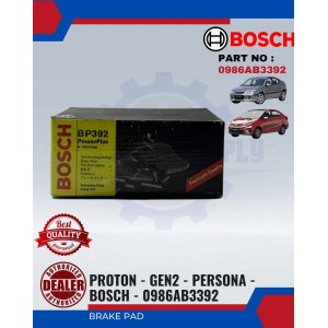 Rear Brake Pad-Proton Gen2-Persona-BOSCH-0986AB3392