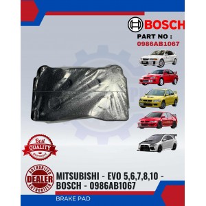 Front Disc Brake Pad (4pcs)-Mitsubishi Lancer Evo 5-6-7-8-10-BOSCH-0986AB1067