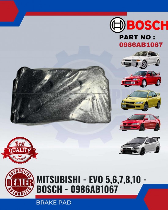 BRAKE PAD - MITSUBISHI - EVO 5,6,7,8,10 - BOSCH - 0986AB1067 image