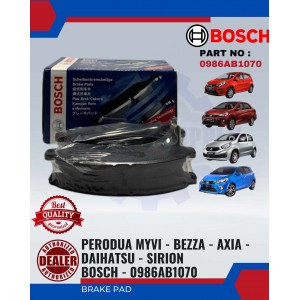 Front Brake Pad-Perodua Myvi New Lagi Best-Bezza-Axia-Daihatsu Sirion-BOSCH-0986AB1070