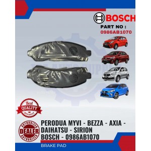 Front Brake Pad-Perodua Myvi New Lagi Best-Bezza-Axia-Daihatsu Sirion-BOSCH-0986AB1070