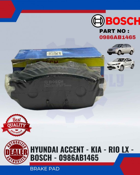 BRAKE PAD - HYUNDAI ACCENT - KIA - RIO LX - BOSCH - 0986AB1465 image