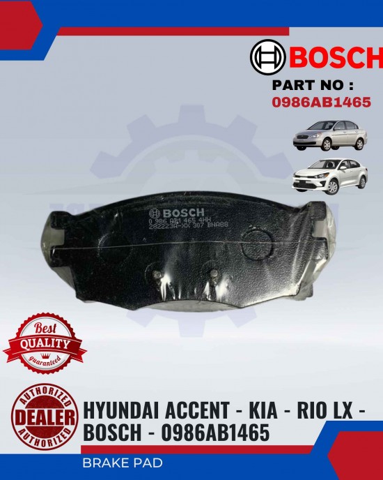 BRAKE PAD - HYUNDAI ACCENT - KIA - RIO LX - BOSCH - 0986AB1465 image