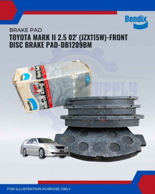 Toyota Mark II 2.5 02' (JZX115W)-Front Disc Brake Pad-DB1209BM  