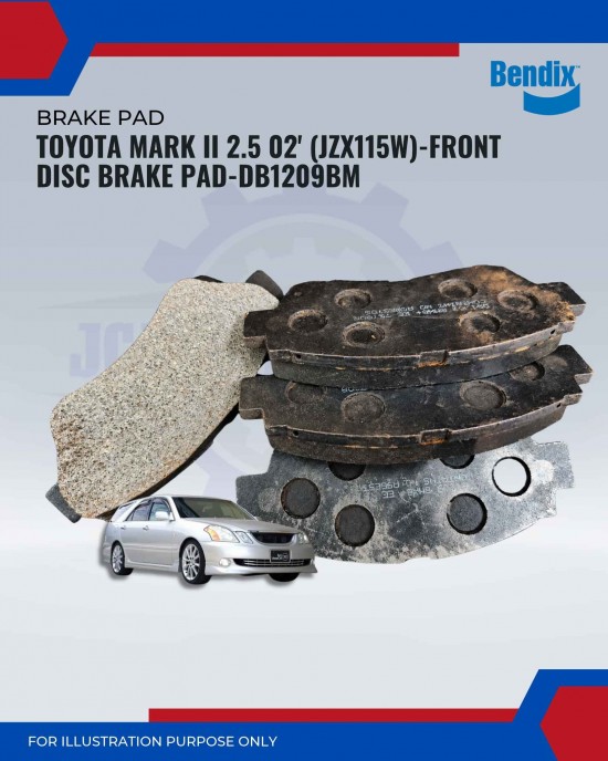 Toyota Mark II 2.5 02' (JZX115W)-Front Disc Brake Pad-DB1209BM Toyota Mark II 2.5 02' (JZX115W)-Front Disc Brake Pad-DB1209BM