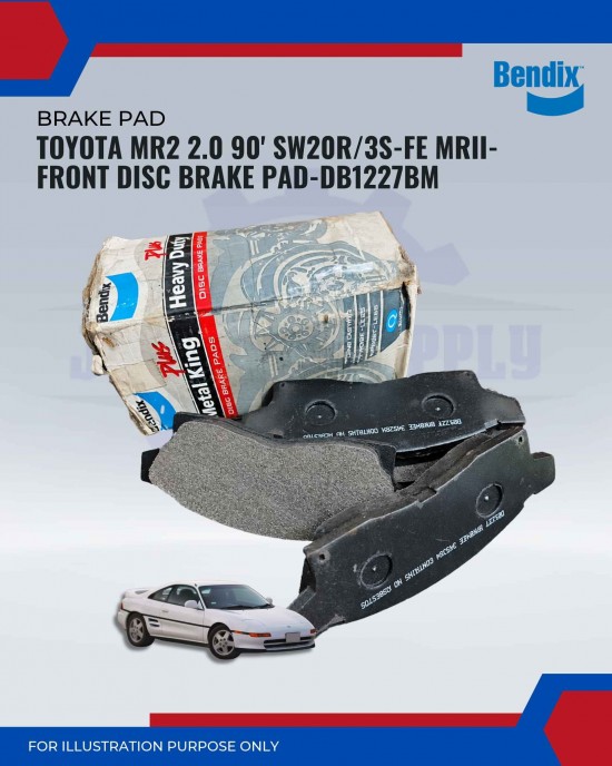 Toyota MR2 2.0 90' SW20R/3S-FE MRII-Front Disc Brake Pad-DB1227BM  