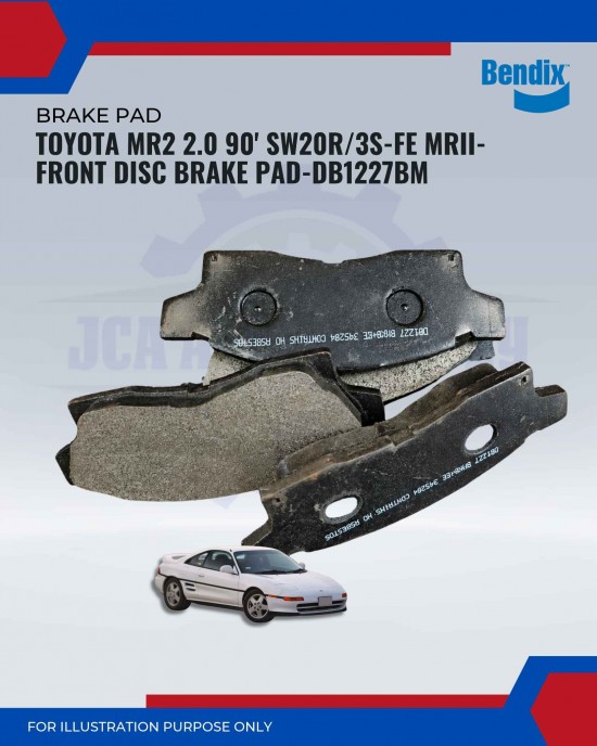 Toyota MR2 2.0 90' SW20R/3S-FE MRII-Front Disc Brake Pad-DB1227BM  