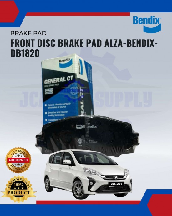 Front Disc Brake Pad Perodua Alza-BENDIX-DB1820 image