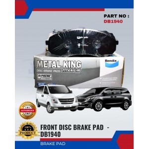 Front Disc Brake Pad-Hyundai Starex-Kia Carnival-BENDIX METAL TITANIUM-DB1940 MKT