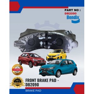 Front Disc Brake Pad PERODUA MYVI LAGI BEST-BEZZA-AXIA-BENDIX-DB2090
