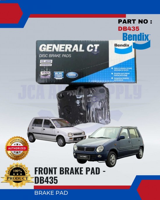 Perodua Kancil Front Disc Brake Pad - BENDIX - DB435 Brake System image