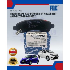 Front Brake Pad-Perodua Myvi Lagi Best-Axia-Bezza-FBK-AF0822