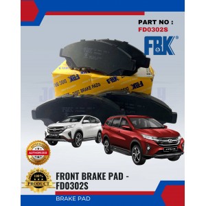 Front Brake Pad-Perodua Aruz SUV 1.5-FBK-FD0302S