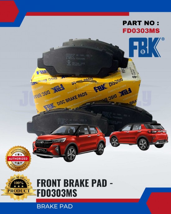Showing image for Front Brake Pad-Perodua Ativa-FBK-FD030MS Front Brake Pad-Perodua Ativa-FBK-FD030MS image