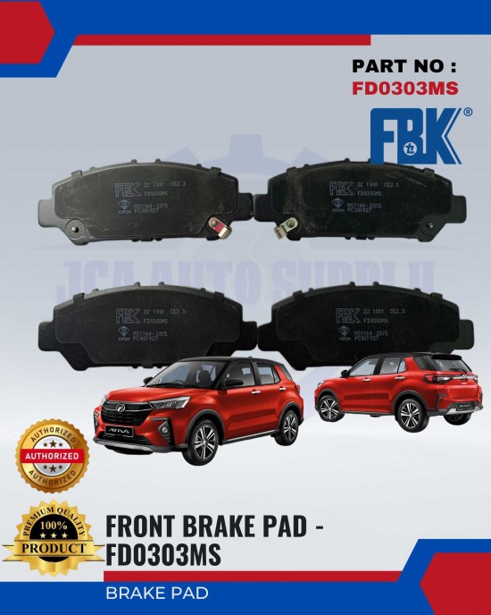 Showing image for Front Brake Pad-Perodua Ativa-FBK-FD030MS Front Brake Pad-Perodua Ativa-FBK-FD030MS image