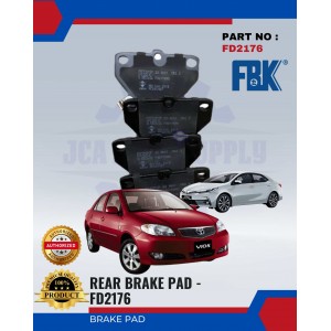 Rear Disc Brake Pad-Toyota Vios-NCP42-Altis-FBK-FD2176