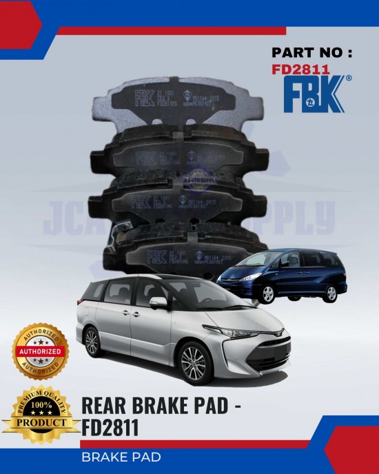 Toyota Estima ACR30 Rear Disc Brake Pad - FBK - FD2811 Brake System image