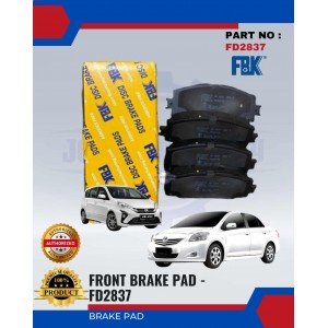 Front Disc Brake Pad-Perodua Alza-Toyota Vios NCP93-FBK-FD2837